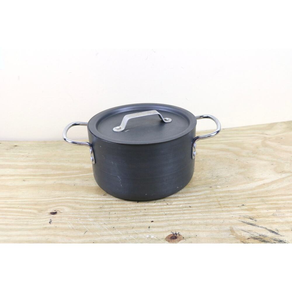 Anolon Professional Meyer 3.5 Quart Gray Hard Anodized Stockpot Pot with Lid USA